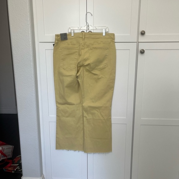 KUT From The KLOTH Jeans Kelsey Ankle Flare Distressed Yellow Denim Plus Size 14 - Picture 7 of 7